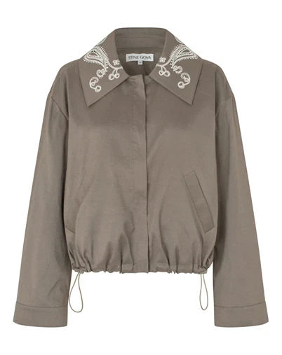 Stine Goya - Blouson Eyelet Bomber Jakke - Cherries On A Paisley